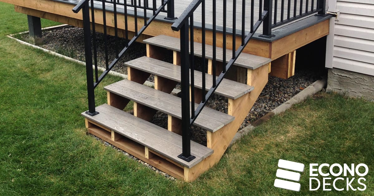 Stairs Econo Decks, Prefab Outdoor Stairs With Landing